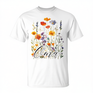 Camiseta Oma Wildflowers con diseño floral para regalo del día de la madre - Product Image 2