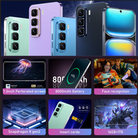 Téléphone Android de haute qualité à bas prix HOT50 Pro Grand écran Grande capacité de stockage Charge rapide Smartphone
