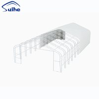 Carpa de Almacenamiento Portátil Impermeable con Estructura de Acero Reforzado, Resistente al Viento y Nieve, con Armazón de Acero Galvanizado en Caliente, para Ferias Comerciales