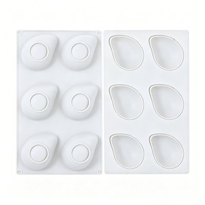6 Cavity Mango Mousse Cake Silicone Mold French Dessert Realistic Fruit Shaped Jelly Pudding Baking Mold Commercial Use - Product Image 5