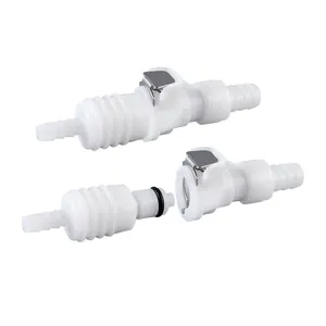 1/8" 3/16" 1/4" white quick coupling female body air pressure tourniquet hose quick connector