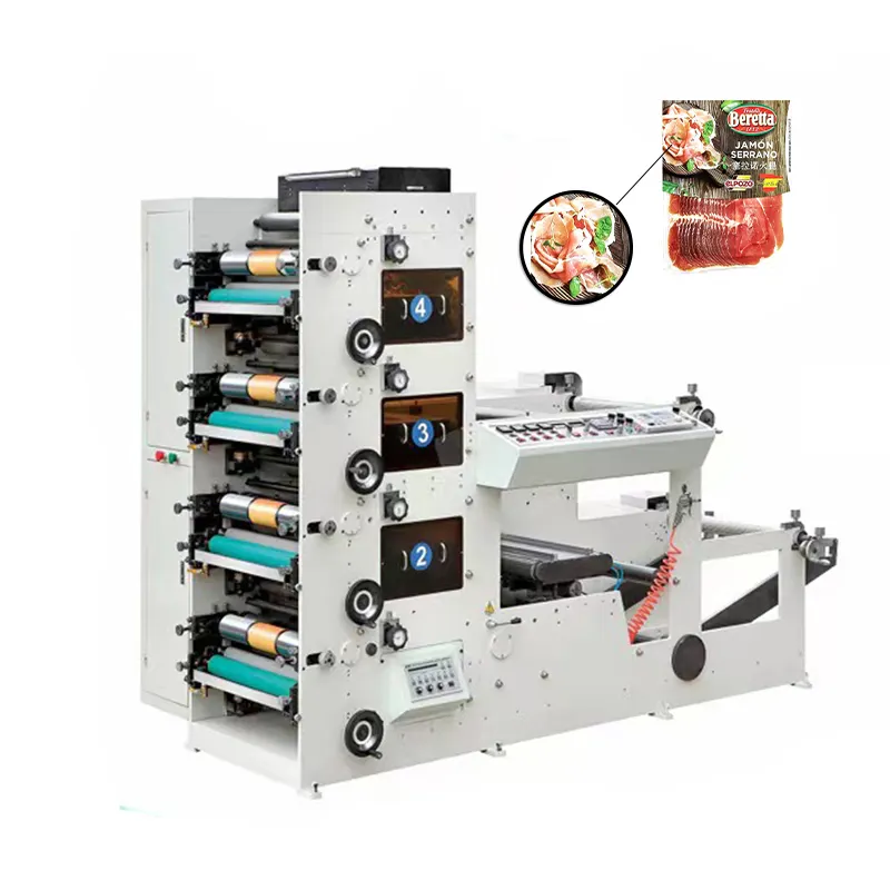 Hot sản xuất giấy bát hộp flexo in ấn máy móc cho cuộn để cuộn nhãn
