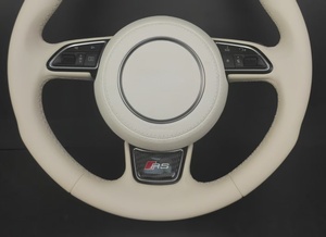 Volante Deportivo RS de Cuero Blanco Personalizado con Botones Multifunción para <span class=keywords><strong>Audi</strong></span> Serie A3/A4/A5/A6/<span class=keywords><strong>Q</strong></span>/Q5/Q7/Q3/A7/A8 - Product Image 4