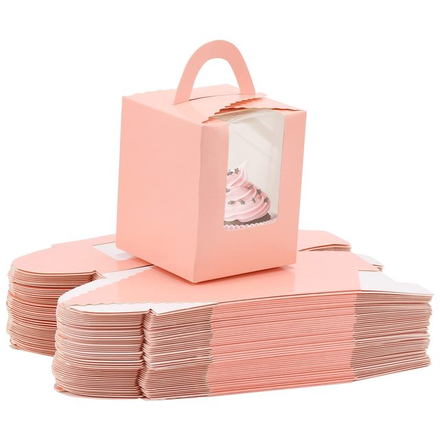 Wholesale Custom Printed Logo Individual Mini Food Grade Gift Cups Ivory Board Paper Boxes Glossy Lamination for Cake Packaging