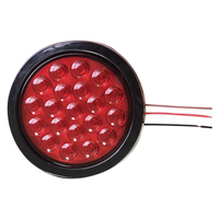 Aolittel YJ-2006 40 LED 24V Feu arrière et feu de position latéral rond pour voiture et camion universel IP67 étanche 297x165x45mm