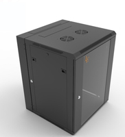 Armoire murale pour serveur en acier soudé, double section, avec serrure, protection IP20, capacité de charge 60 kg, finition poudrée