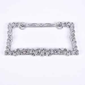 Telaio targa fissa in lega di zinco argento design serpente - Product Image 5