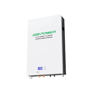 Green Energy 51.2V 100Ah 200Ah Wall-Mounted Lithium Iron Phosphate Battery 5KWH 10KWH Solar Storage Battery Pack