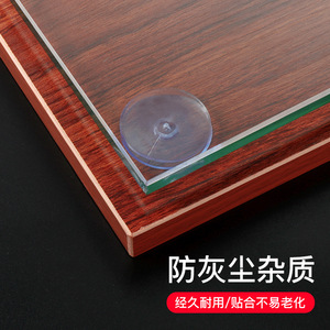 Alfombrilla antideslizante de vidrio, almohadilla de silicona transparente para mesa de café, almohadilla de fieltro antideslizante para muebles con superficie de caoba - Product Image 5