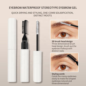 Nouveautés Kits de sourcils imperméables <span class=keywords><strong>avec</strong></span> logo <span class=keywords><strong>Crayon</strong></span> transparent en gel <span class=keywords><strong>avec</strong></span> pinceau Pochoir Lifting Ensemble de pommade - Product Image 2