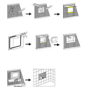 Carrelage mural de niche étanche 60x30cm pour <span class=keywords><strong>douche</strong></span> moderne de luxe Insert exclusif <span class=keywords><strong>noir</strong></span> <span class=keywords><strong>mat</strong></span> or brossé 2 étagères Design pour salles de bains - Product Image 6