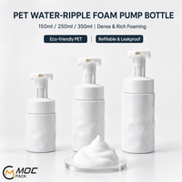 Botol Pompa Busa Gelombang Air PET Isi Ulang, Dispenser Mousse untuk Pembersih Wajah dan Sabun Cuci Tangan