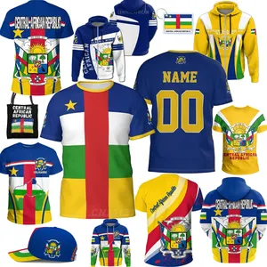 Central African Republic Jersey T-shirt Flag hoodies Necklace Earring flag Kids caps Baseball hat Hoodies Bracelet Jacket Bag