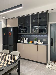 Credenza Minimalista Italiana con Frigorifero Integrato, Mobile Bar Integrato per Cucina Moderna - Product Image 4