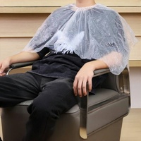 Bavoir de beauté jetable imperméable en plastique PE Cape de coiffure pour salon de coiffure châle permanent de couleur à l'huile pour salon de coiffure