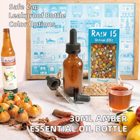Capuchon compte-gouttes à l'épreuve des enfants 20-400 1ML ampoule plus grande pour sérums de soins de la peau liquides parfumés crèmes pour les yeux bouteilles en verre d'huile essentielle