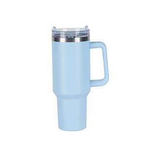 Gobelet de voyage isotherme en acier inoxydable à double paroi H1.0 avec poignée, 40 oz, anti-fuite, avec couvercle et paille, antidérapant, isolation thermique 6-12 heures - Product Image 3