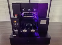 Printer Flatbed UV Inkjet A4 Desktop Kecil untuk Bahan Fleksibel Semi-Otomatis Multiwarna