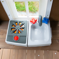 Ensemble de balançoires en bois de sapin chinois Tosen, maison de jeu, toboggan, mur d'escalade - Équipement de jeu extérieur durable pour enfants de 2 à 13 ans