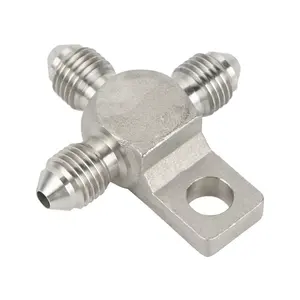 NiceCNC ATV ANTee Block para <span class=keywords><strong>Yamaha</strong></span> Raptor 700 con lengüeta manguera de freno <span class=keywords><strong>Banjo</strong></span> adaptador de montaje Tab 3/8 "UNF X24 TPI Accesorios - Product Image 1