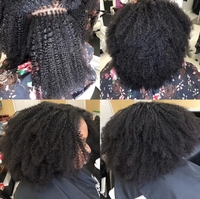 Extensions de cheveux humains bouclés afro serrés 4C, tissage micro-liens, micro-anneaux, 12 14 16 18 20 22 24 26 28 30 pouces