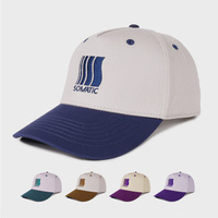 Logotipo personalizado bordado 100% sarga de algodón 2 tonos 5 Panel deportes papá sombrero gorras de béisbol para hombres