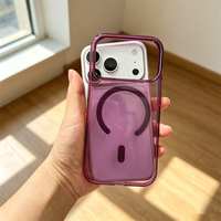 Coque de téléphone en PC rigide pur anti-jaunissement pour iPhone 18 Pro 17 Air 16e 16 15 14 13 12 Pro Max, transparente HD, anti-rayures, avec support magnétique