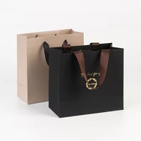 Sac cadeau en papier écologique personnalisé pour vêtements, parfums, emballages avec impression de logo, laminage, accessoire, poignée en corde