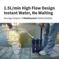 Purificateur d'eau potable compact et portable, filtre à pression manuelle pour le camping et la survie