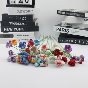 2025SY acabado de punto de ganchillo Decoración de mesa para el hogar <span class=keywords><strong>10</strong></span> colores girasol Rosa Margarita lirio boda flores decorativas plantas - Product Image 1