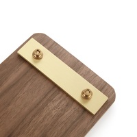 Maxery-férula nórdica A4/A5 para escritura de negocios, carpeta de nogal negro de latón, soportes de menú de madera, carpeta de archivos de punto, férula de menú