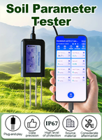 Sensor de Suelo con Salida RS485 USB Tipo-C, 8 en 1, Sensor Integrado de NPK y pH del Suelo con Registrador de Datos en la Aplicación Móvil