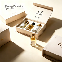 Scatola Regalo Personalizzata a Forma di Libro in Cartone, Confezione di Lusso per Bottiglie di Profumo in Vetro con Chiusura Magnetica