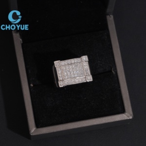 Hot Sale 925 Sterling Silver Moissanite <b>Rings</b> <b>Mens</b> Iced Out Moissanite HipHop Style Jewelry Pass Diamond Test in Stock GRA - Product Image 6