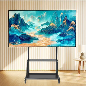 Supporto per Display Interattivo Mobile Personalizzato 65-86 Pollici Carrello Universale con Ruote Bloccabili Scaffale Autoportante in Metallo Carrello per Negozi - Product Image 3