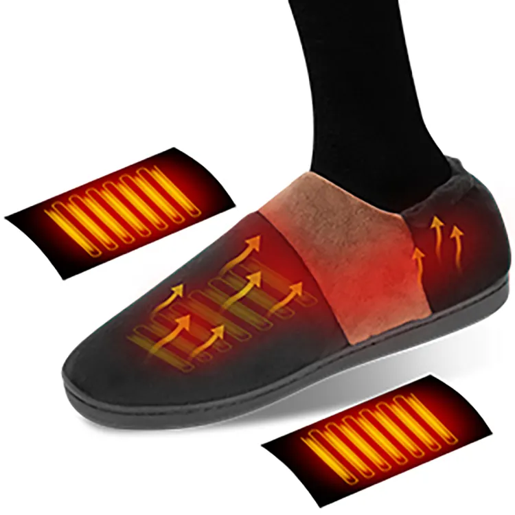 Electric 5v Usb Battery Heated Slippers Warm Shoes 3 Levels Temperature Control Thermal Heated Slippers