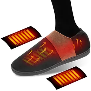 Electric 5v Usb Battery Heated Slippers Warm Shoes 3 Levels Temperature Control Thermal Heated Slippers