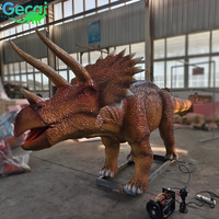 Système sonore réaliste pour parc d'attractions, dinosaure mécanique électrique, dinosaure animatronique grandeur nature, simulation réaliste, Triceratops