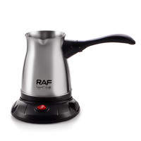 Cafetière électrique en acier inoxydable 600W 0,5L avec chaleur uniforme et interrupteur lumineux pour la préparation du café à la maison ou au bureau R.7506