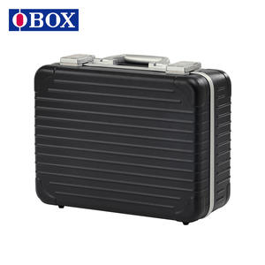 OBOX <b>Makeup</b> Case Black Silver Stripe Pattern Illuminated Mirror Large Capacity <b>Professional</b> Portable Cosmetic <b>Bag</b> With Lock - Product Image 4