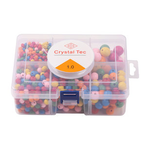 Juego de Cuentas de Madera Crystal Tec, 1105 Piezas, Cuentas Redondas de Hemu de Varios Tamaños y Colores, Suministros para Manualidades - Product Image 5