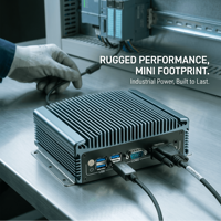 Mini PC Industrial Sin Ventilador LN1010, CPU Intel Opcional, RAM y SSD Personalizables, para Máquina CNC, Antivibración, 2 RS232, 6 Puertos USB, Linux