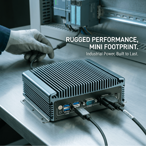 Mini PC Industrial Sin Ventilador LN1010, CPU Intel Opcional, RAM y SSD Personalizables, para Máquina CNC, Antivibración, 2 RS232, 6 Puertos USB, <span class=keywords><strong>Linux</strong></span> - Product Image 1