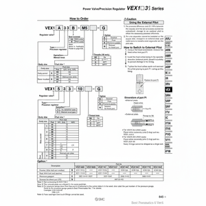 Vanne de régulation de pression VEX1133-01-G SMC Pneumatics - Product Image 1