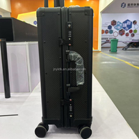 Bagages à roulettes en fibre de carbone OEM avec cadre ABS et verrouillage par mot de passe TSA pour les voyages en avion