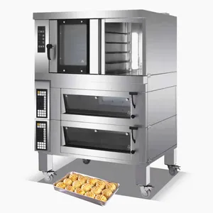 Horno eléctrico Industrial para hornear pasteles, Pizza, horno de pan francés, máquina para hornear pan