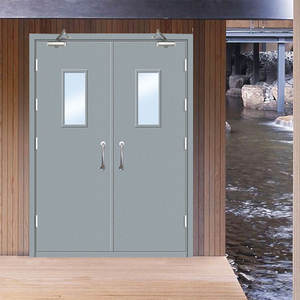 Porte coupe-feu automatique avec fenêtre de surveillance, pour couloir commercial, porte d'évacuation incendie, vente en gros - Product Image 5