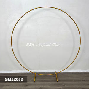 Nuevo Soporte Redondo de Metal Dorado para Decoración de Bodas con Flores de Tacto Real, Tamaño Personalizable y Uso en Exteriores - Product Image 2