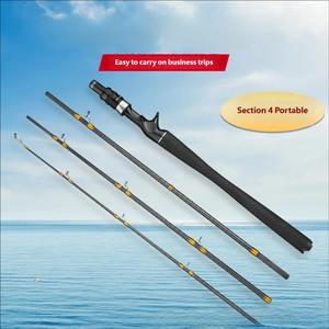 <span class=keywords><strong>Canne</strong></span> à pêche spinning courte en carbone portable à 4 sections avec poignée en EVA pour la pêche en bateau et en rivière, <span class=keywords><strong>canne</strong></span> à carpe robuste résistante aux herbes - Product Image 4