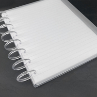 1000 pièces de disques de reliure en plastique transparent pour carnets à disques, Happy Planner, anneaux d'extension à perforation champignon
